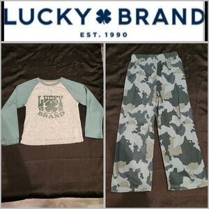 Lucky Brand Kids Camo Pajama Set Boys Size 8